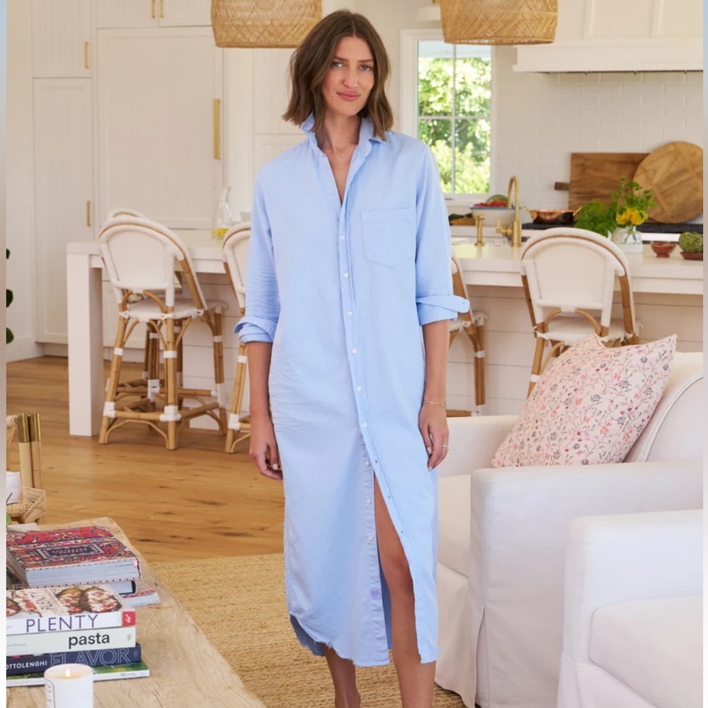 Frank & Eileen Rory denim shirt dress in glacier blue XXS - Picture 8 of 8